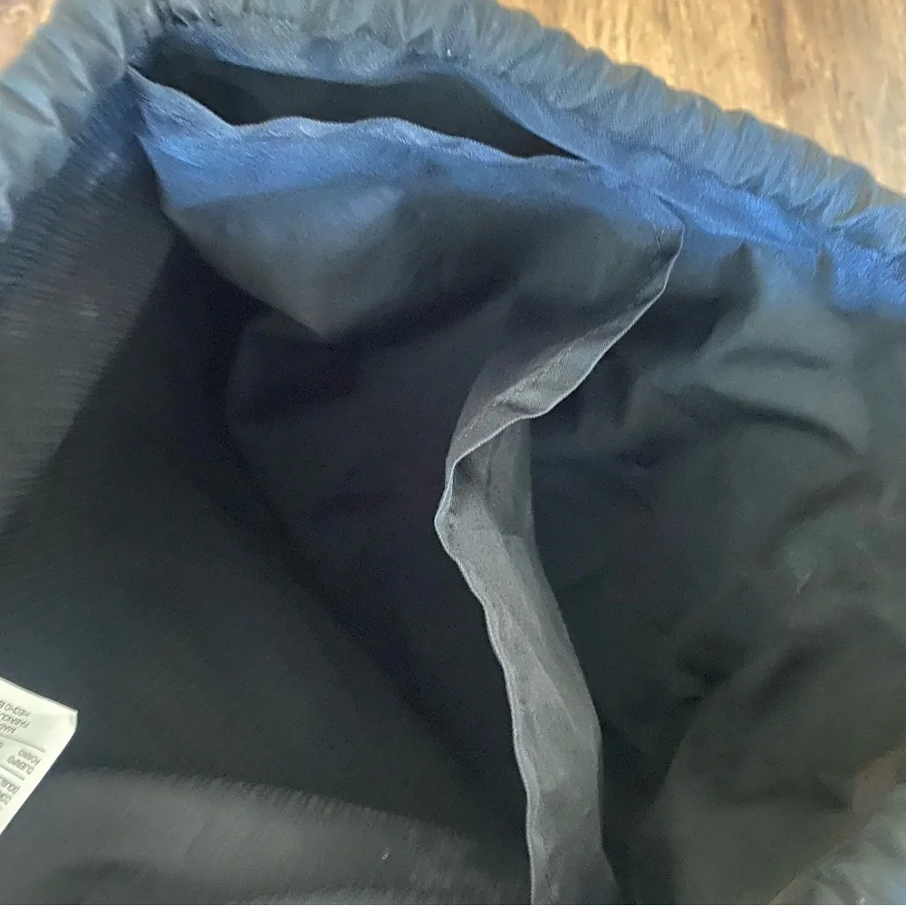 Nike Black and Gray Drawstring Backpack